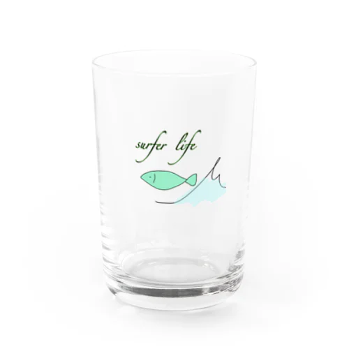 surfer Life Water Glass