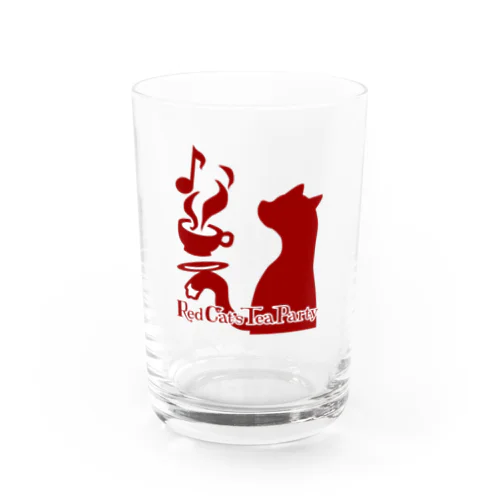 赤猫茶会ロゴ Water Glass