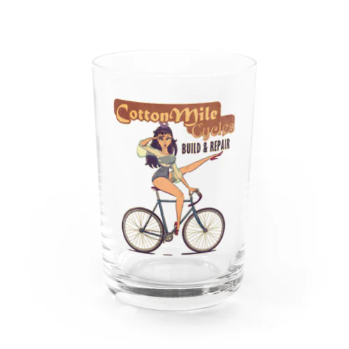 "Cotton Mile Cycles" Water Glass