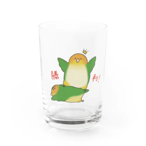 シロハラぷろれす(文字入り) Water Glass