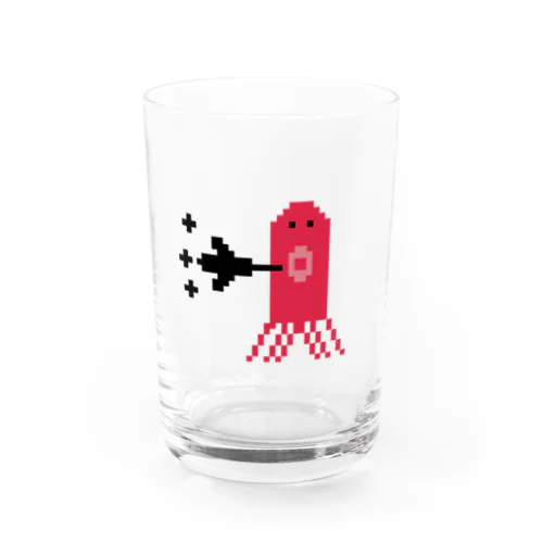 スミを吐くタコ(ドット絵) Water Glass