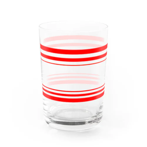 ボーダーレッド Water Glass