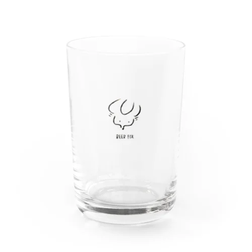 びあきつね・かおロゴ Water Glass