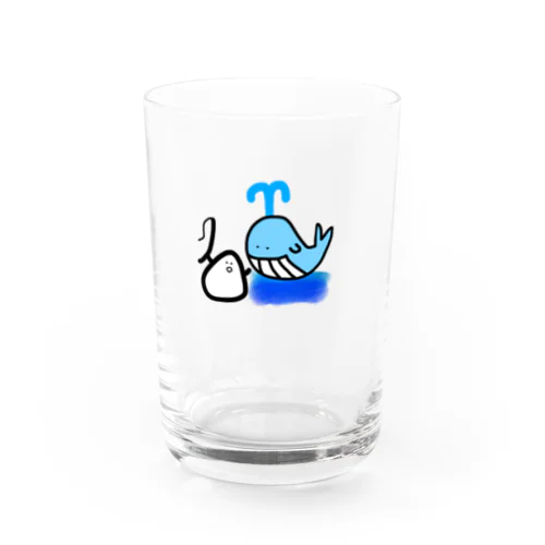 くじらともっちり Water Glass