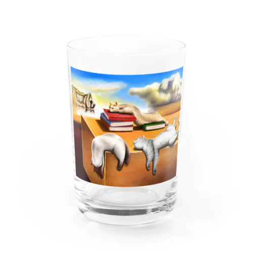 Melting Cats 溶ける猫 Water Glass