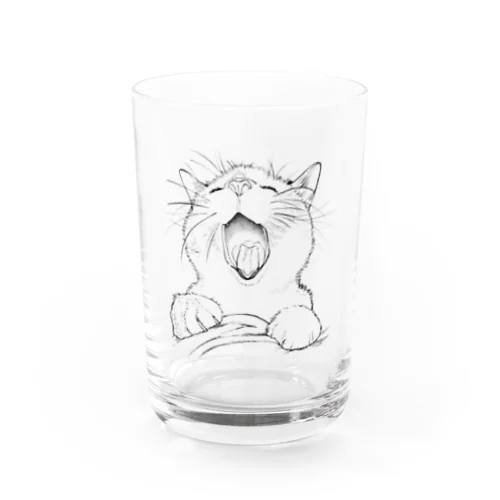 あくび猫とふとん グラス
