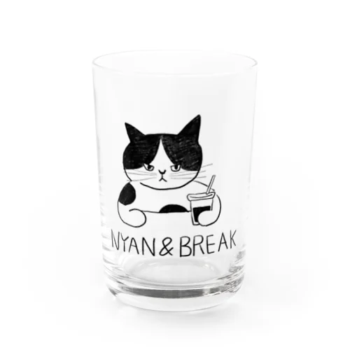 NYAN&BREAKねこ Water Glass