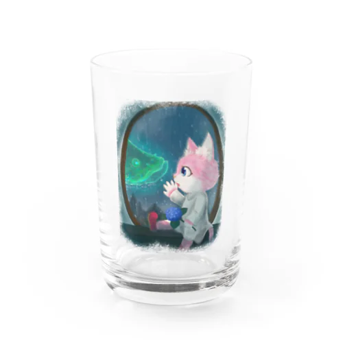 ピラルクとネコ Water Glass