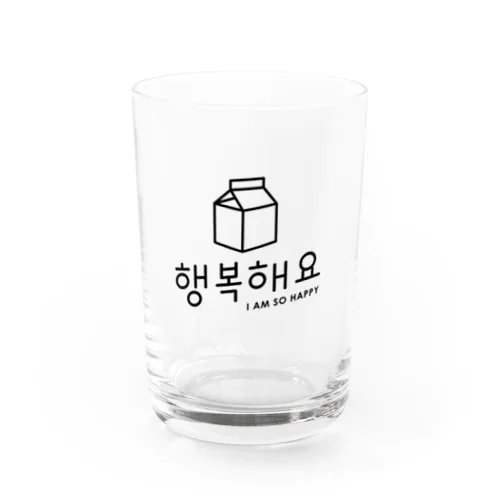 韓国語 ハングル デザイン Water Glass