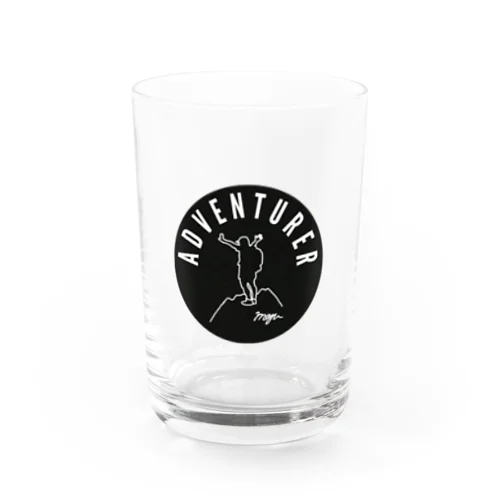 誰もが冒険家グッズ（黒丸ver) Water Glass