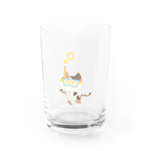 およげ！ねこちゃんず ミケ Water Glass