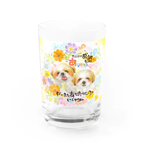 シーズーポエムありがとう Water Glass