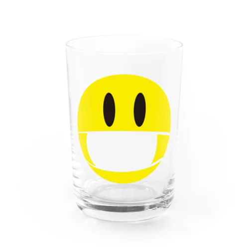 マスクをしたスマイリーフェイス Water Glass