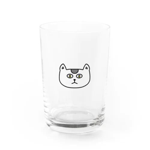 目力で生きるハチワレに憧れた猫 Water Glass