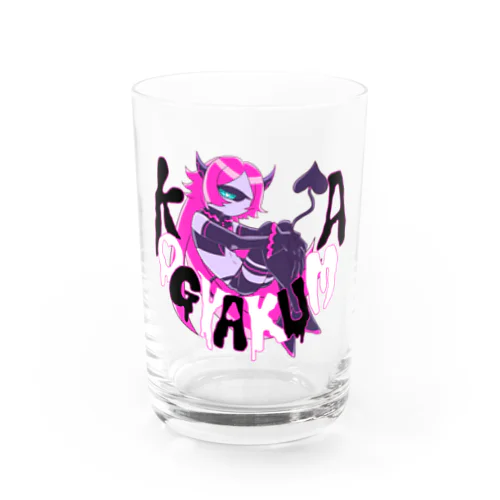 （黒文字ver)こぎゃくまちゃんと一緒 Water Glass