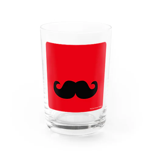 moustache Water Glass