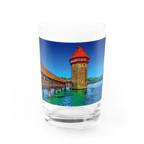 スイス カペル橋 Water Glass