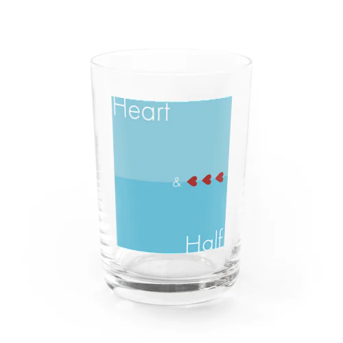 Heart & Half ハート Water Glass
