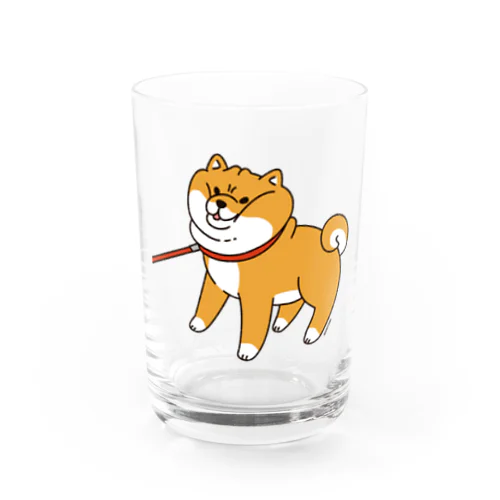 散歩から帰りたくない柴犬 Water Glass