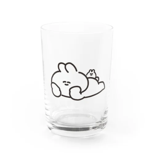 寝そべりうさちゃんハムちゃん Water Glass