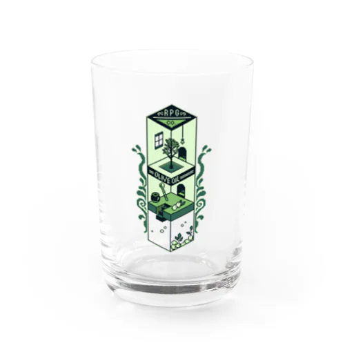 ゲームボーイ風・オリーブオイル工場 Water Glass