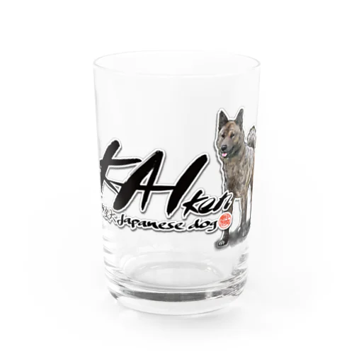 甲斐犬 イラストプリント Water Glass