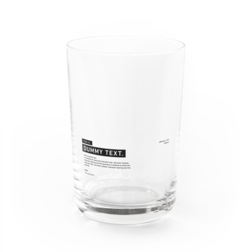 DUMMY TEXT. - untitled Water Glass