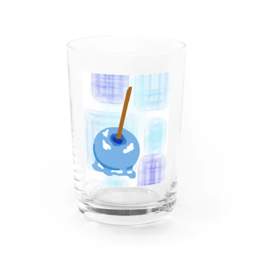 青いリンゴ飴 グラス