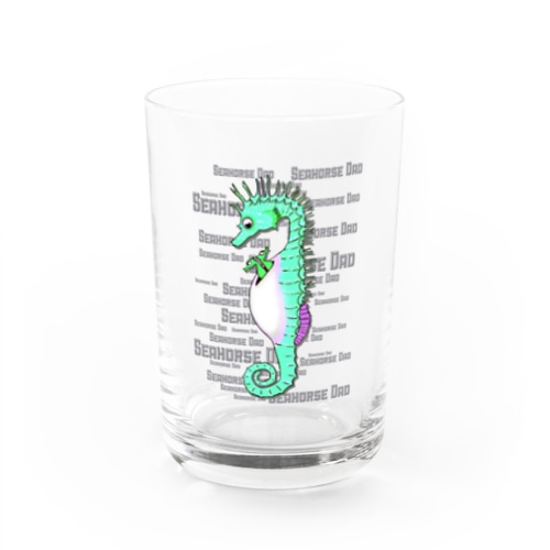 Seahorse Dad グリーン Water Glass