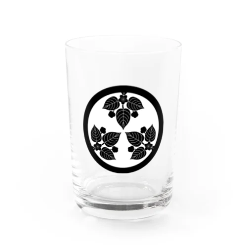 猫田家家紋 Water Glass