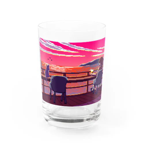 sunset beer Water Glass