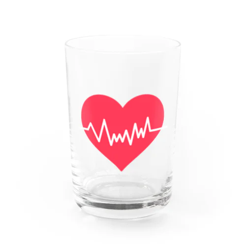 Heart ECG Water Glass