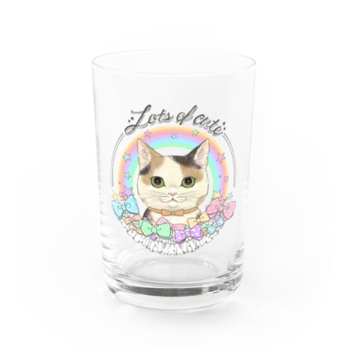 Lots of cute 〜フリルとリボンと三毛猫と〜 Water Glass