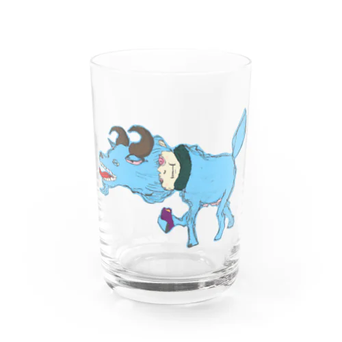 山羊、芋食べる Water Glass