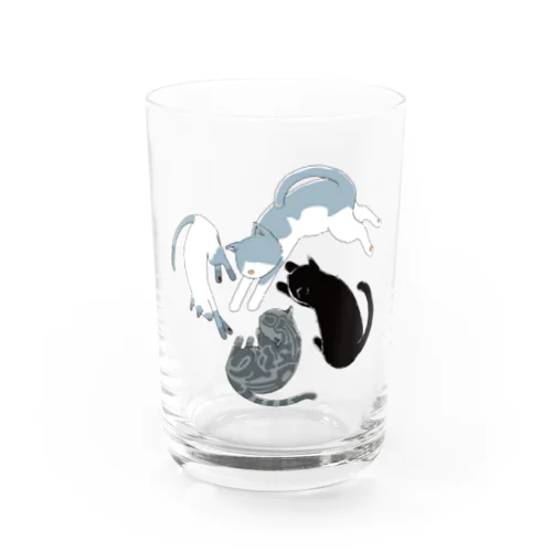 ねこの４きょうだい Water Glass