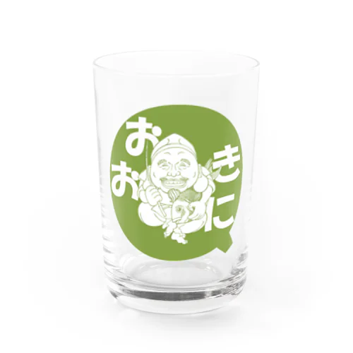 おおきに「えびすさん」抹茶 Water Glass