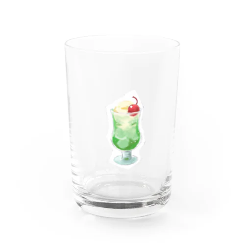 ひょうたん堂メロンソーダ Water Glass