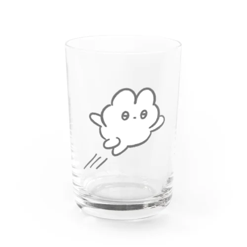 飛んでるぴえんなうさぎ Water Glass