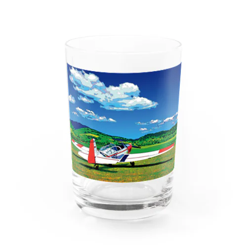 草原の飛行機 グラス