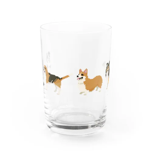 ドット絵中型犬 Water Glass