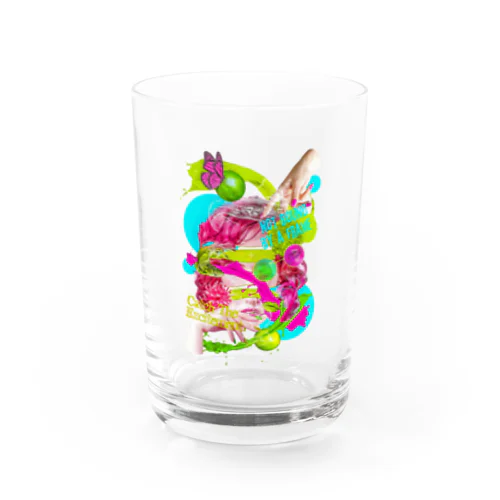 Kazushi collage Water Glass