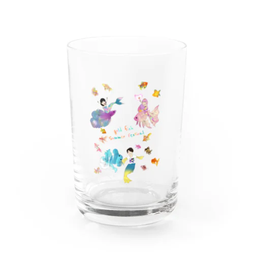 踊り出した金魚たち Water Glass