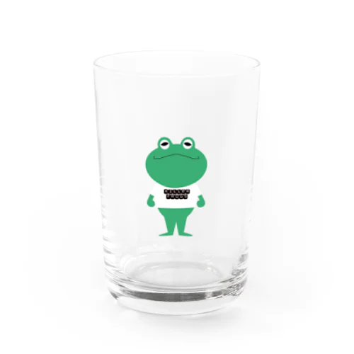  Tシャツを着るカエルくん  Water Glass