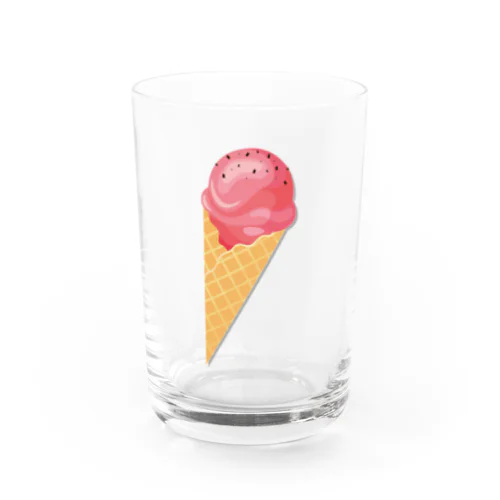 レトログラス　ストロベリーアイスクリーム Water Glass