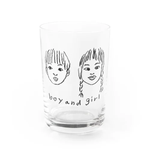 boy and girl グラス