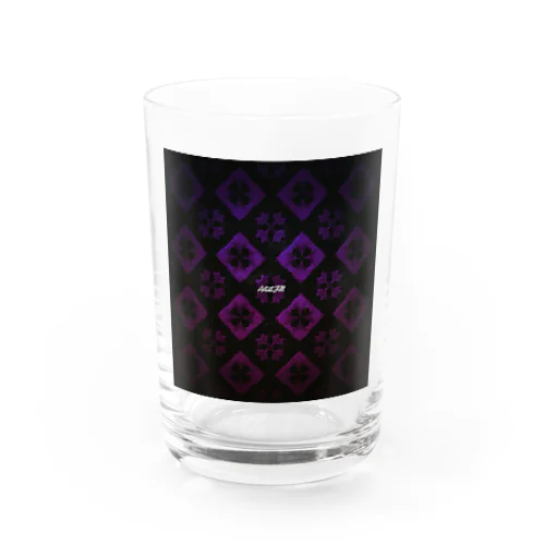 グラデーション(紫×ピンク)模様 Water Glass
