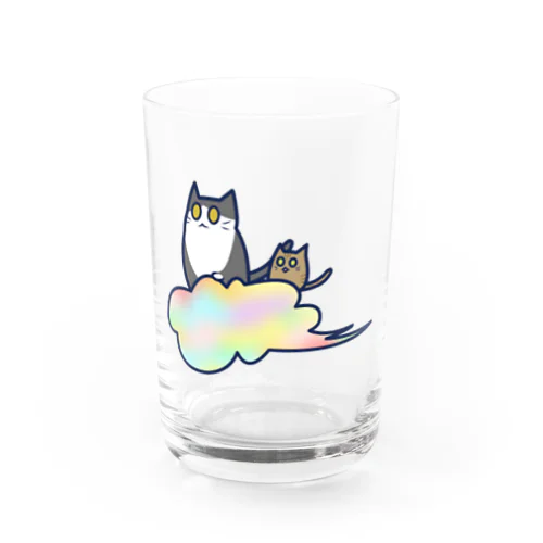 五色の雲と二匹の猫 Water Glass