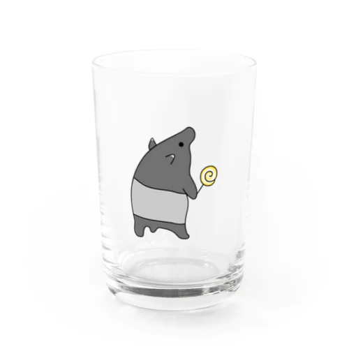 バクくんと黄色いキャンディ Water Glass