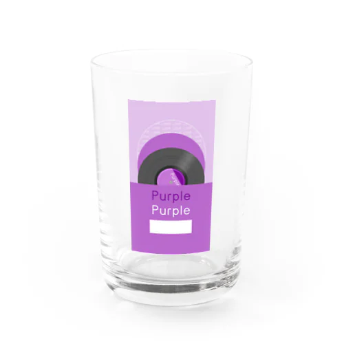 推し色★Purple レコード Water Glass