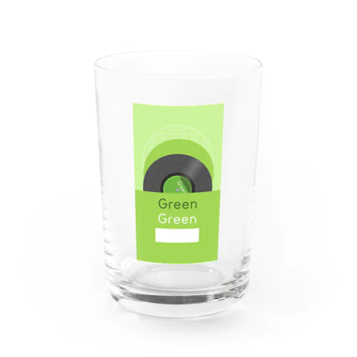 推し色★Green レコード Water Glass